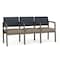 Lesro Lenox 3 Seat Tandem Seating W/ Arms, 64.5 in W 24.5 in L 32 in H LS3103 - alternate 1